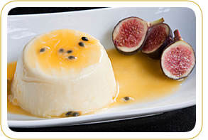 Panna cotta con coulis de maracuya (6 personas)